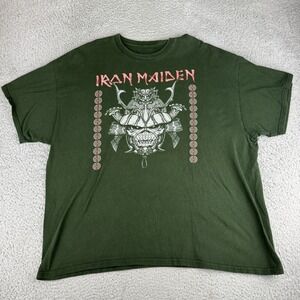 Iron Maiden Shirt Green 2021 Senjutsu Samurai Eddie‎ Rare Men's Size Large
